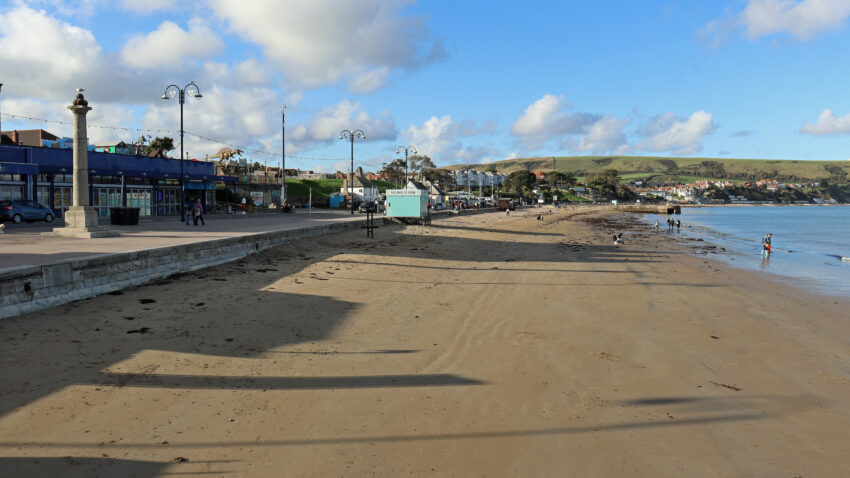 Swanage Beach at low tide