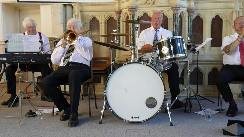 Band playing at Swanage Jazz festival