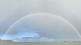 Full rainbow over Swanage Bay.