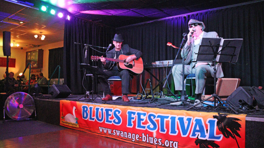 Hugh Budden and Andy Stone at the Blues Festival March 2020