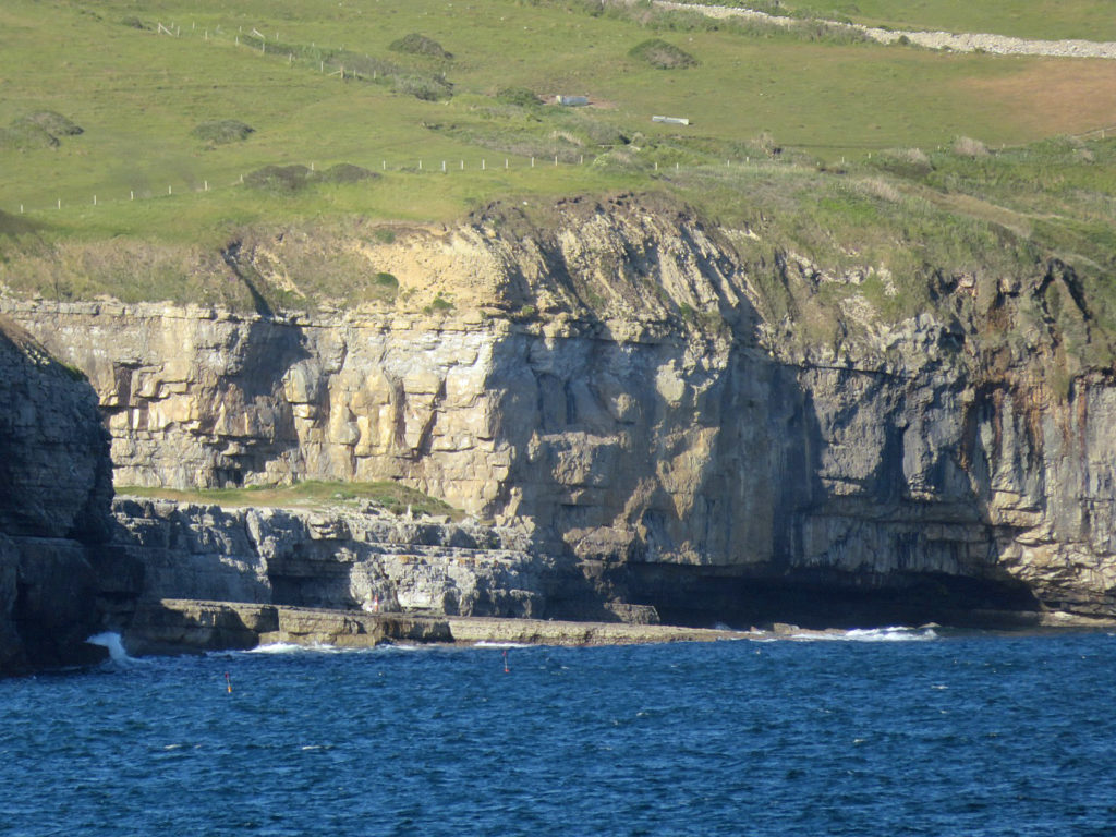 Dancing Ledge viewed from the sea