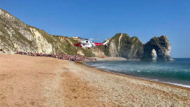 Rescue Helicopter at Durdle Door