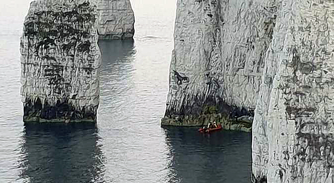 People rescued from Old Harry by Swanage Lifeboat crew