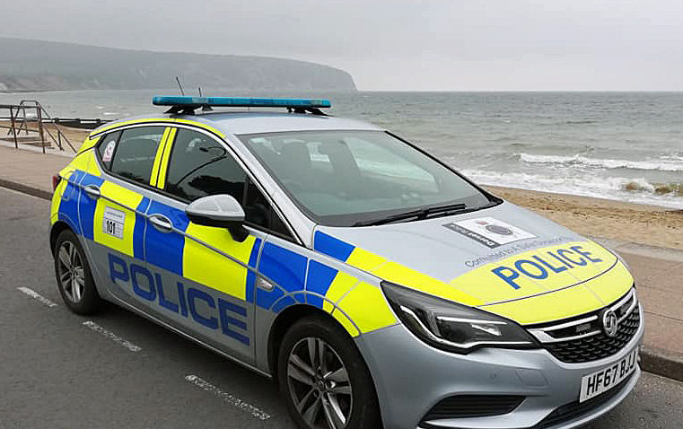 Purbeck Police car at Swanage seafront