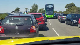 Cars parked in Ferry Road in Studland