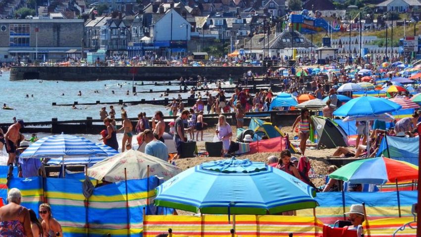 Busy Swanage Beach