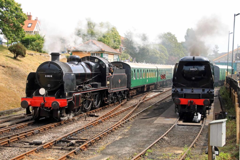 First steam train since lockdown leaves Swanage Station