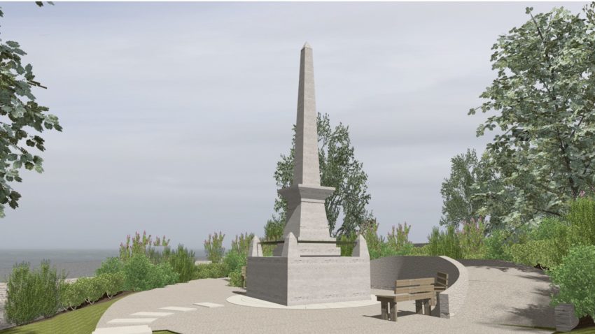Architect drawings of the proposed Albert Memorial