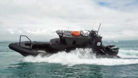 Police boat undergoing sea trials