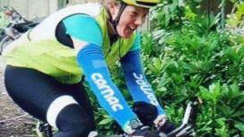 Alison Milmer on her bike