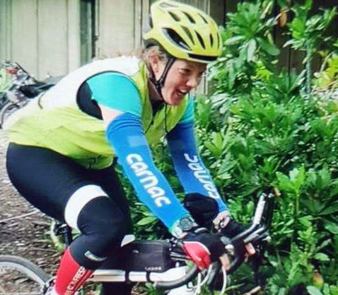 Alison Milmer on her bike