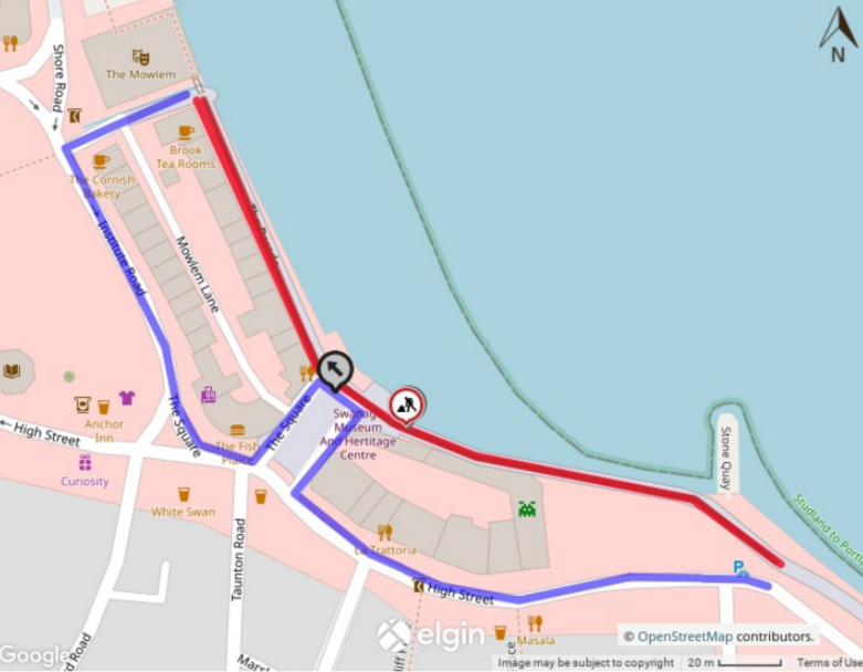 Map of the Stone Quay and Parade