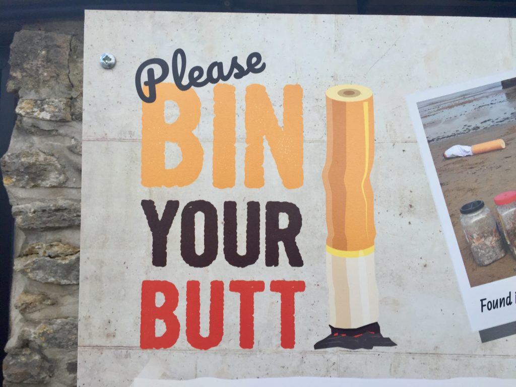 Bin Your Butt campaign poster