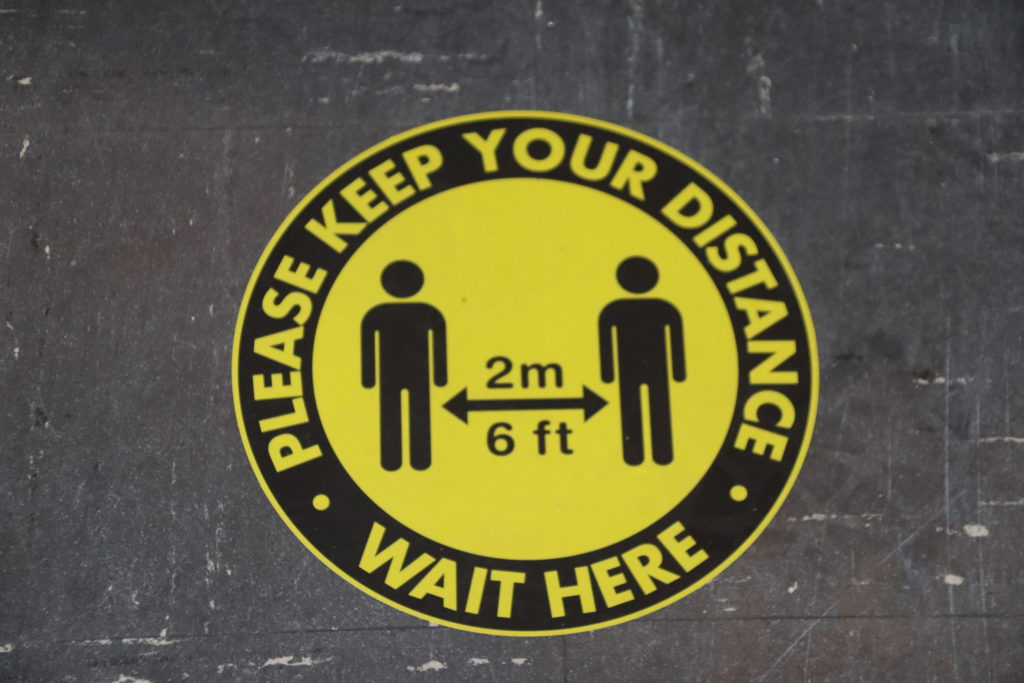 Keep your distance sign