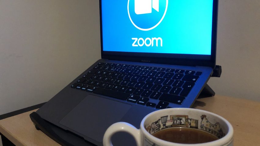 Zoom call with tea