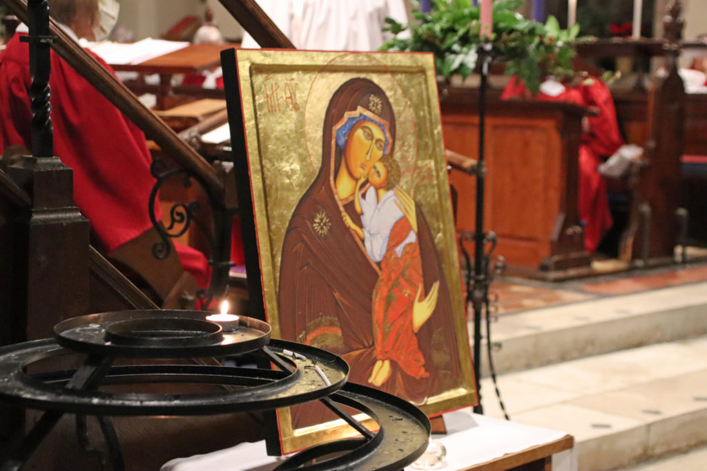 Icon at St Mary's Church Swanage Town Carol Concert