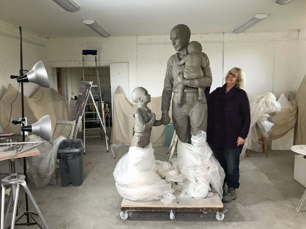 The Trevor Chadwick statue starts to take shape in clay