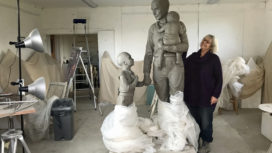 The Trevor Chadwick statue starts to take shape in clay