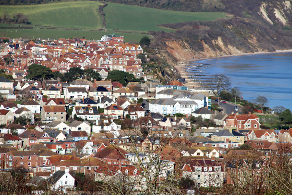 Aerial view of Swanage from Townsend