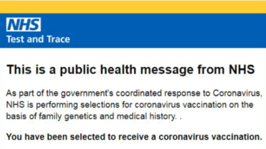 Covid vaccine scam email