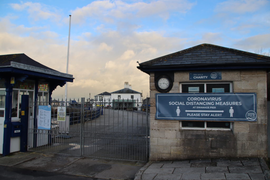 The gatehouse at Swanage Pier