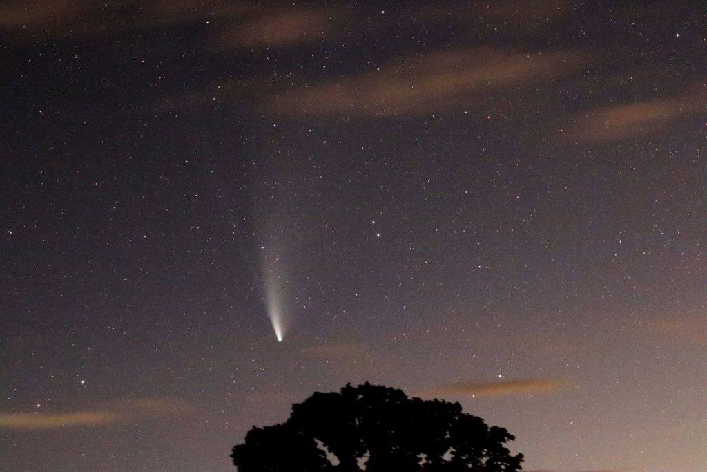 Comet NEOWISE July 2020 over Cranborne Chase AONB International Dark Sky Reserve
