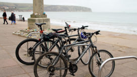 Bikes on Swanage seafront