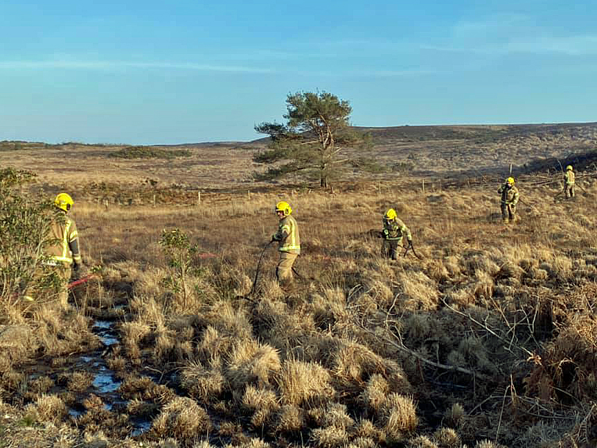 Firefighters at Rempstone heath fire