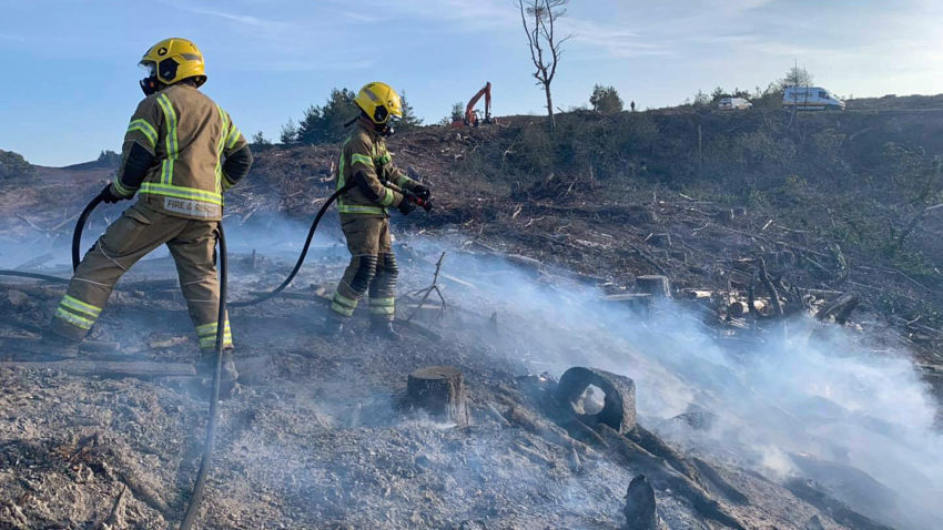 Firefighters at Rempstone heath fire