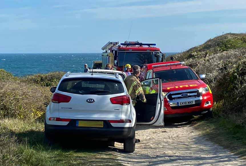 Rescue of climbers at Winspit