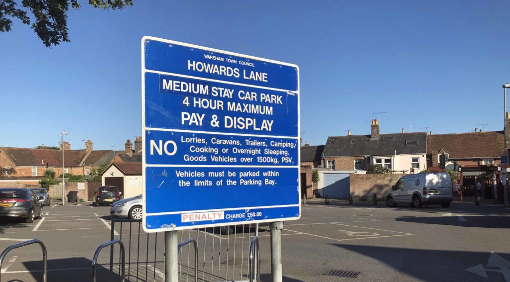 Howards lane car park in Wareham