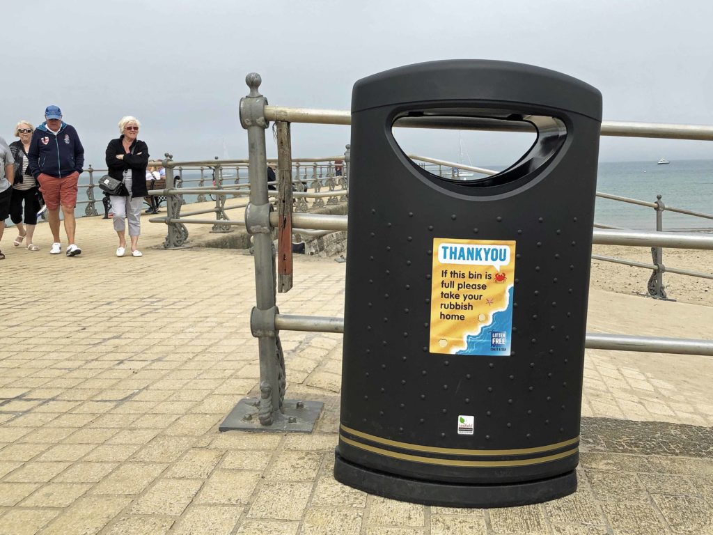 New bins on Swanage seafront