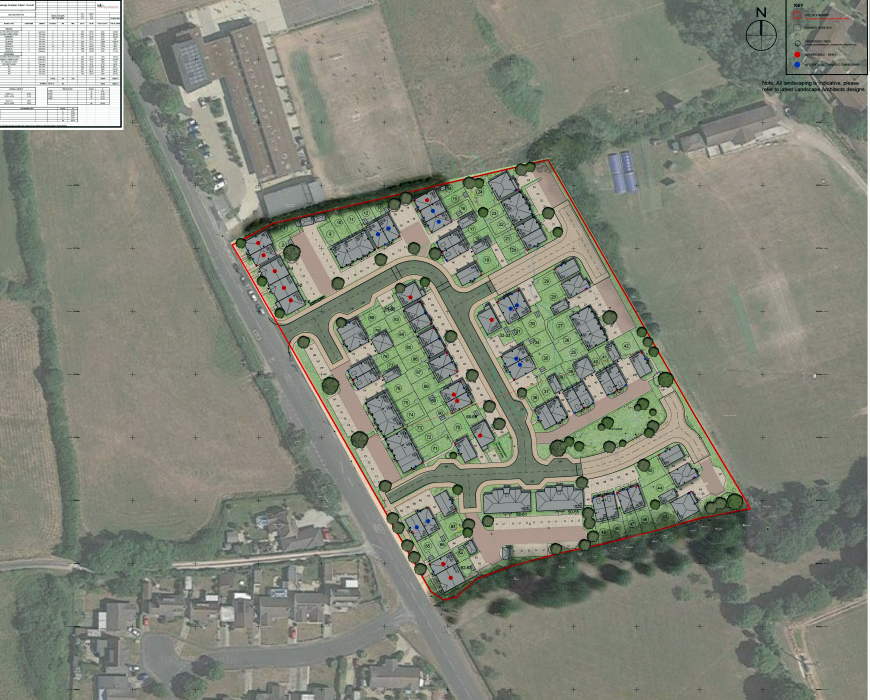 Architect plan of Old Grammar school housing