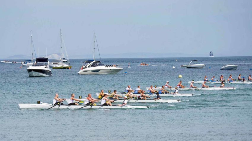 Coastal rowing regatta in Swanage 2018