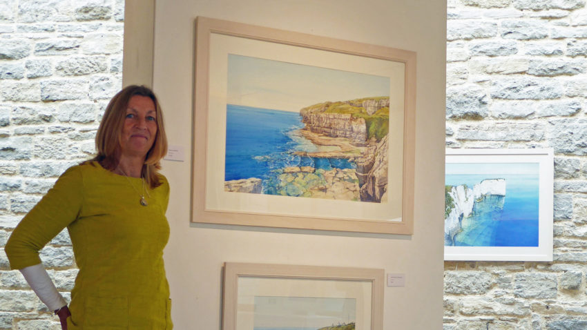 Cathy Veale in the Fine Foundation Gallery at Durlston