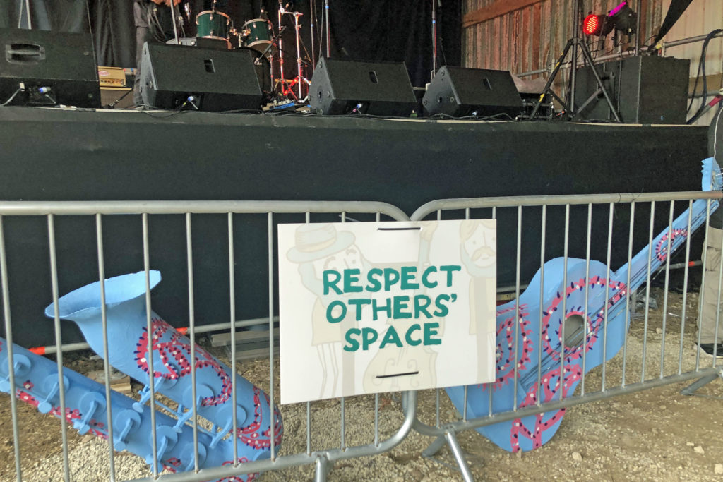 sign at the Purbeck Valley Folk Festival 2021