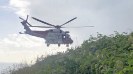 Coastguard helicopter rescues walker