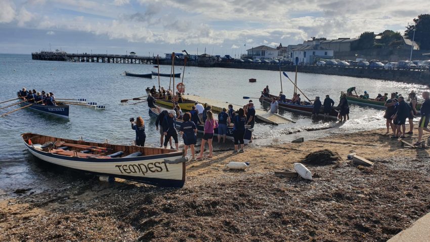 Sea rowing competition at Swanage