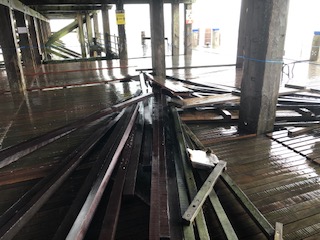 Pier damage