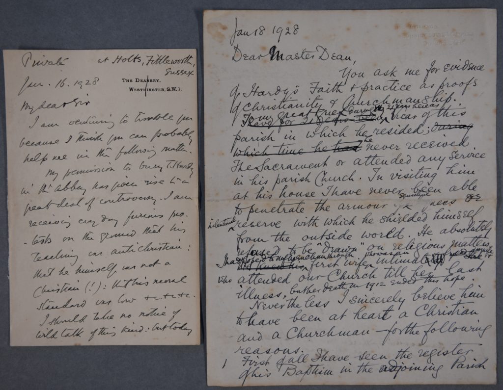 Thomas Hardy Letter
