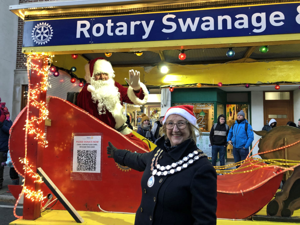 Christmas light switch on in Swanage 2021