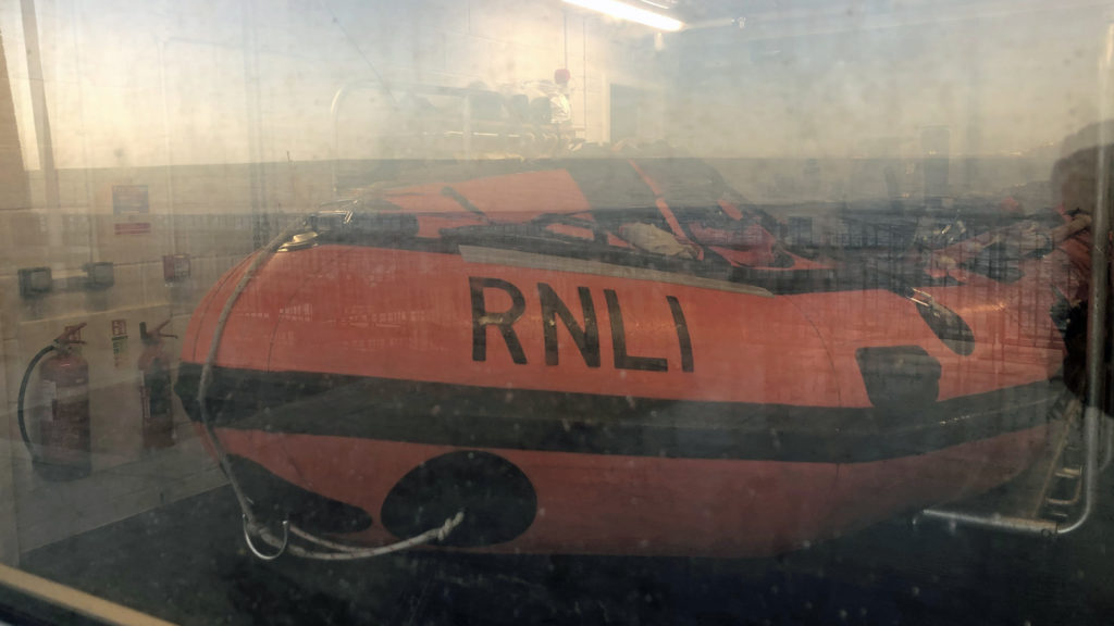 The inshore lifeboat at Swanage Lifeboat Station