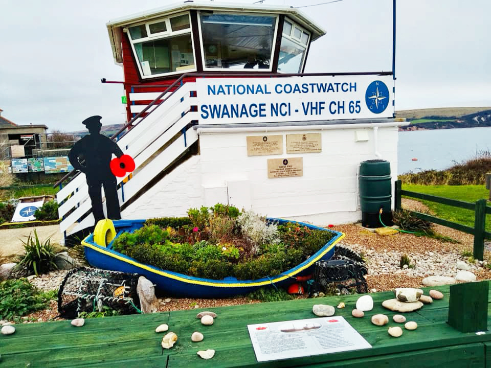 Poppy pf remembrance at Swanage Coastwatch