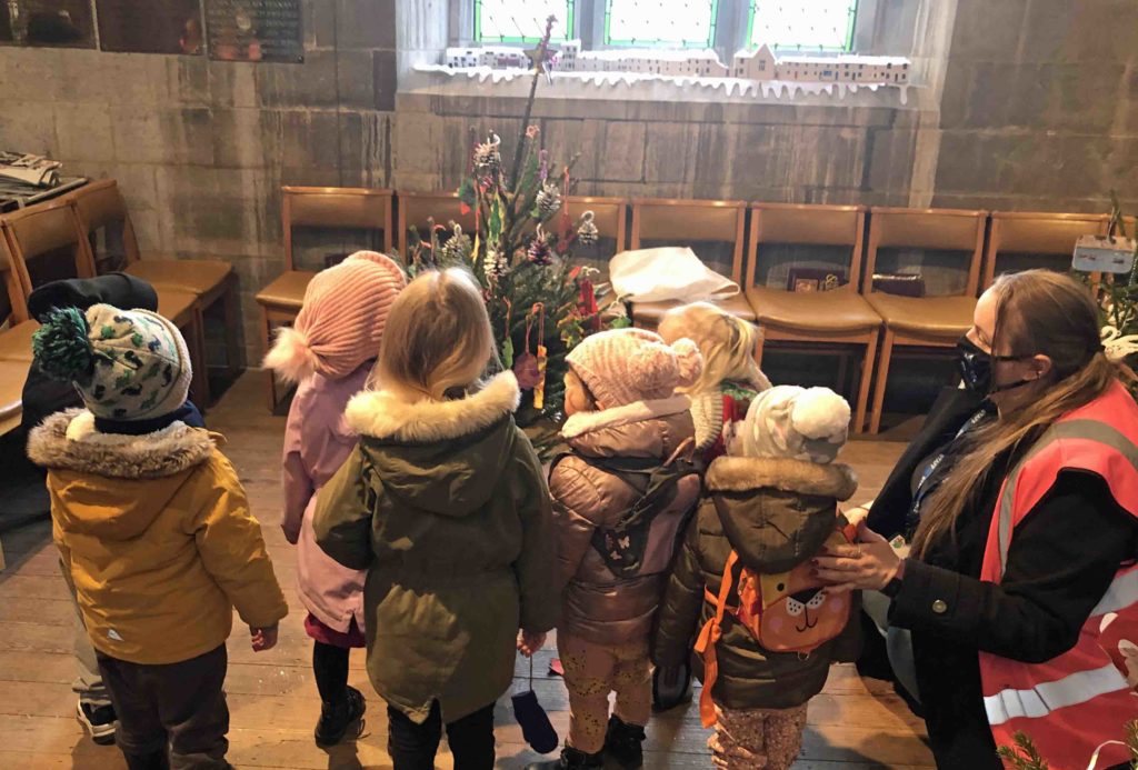 Children for St George's Pre-school at Purbeck Christmas Tree Festival