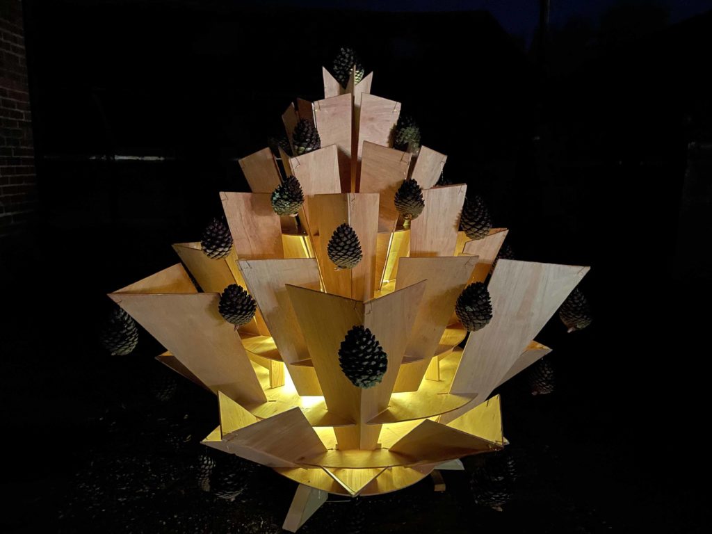 Christmas Cone art installation 