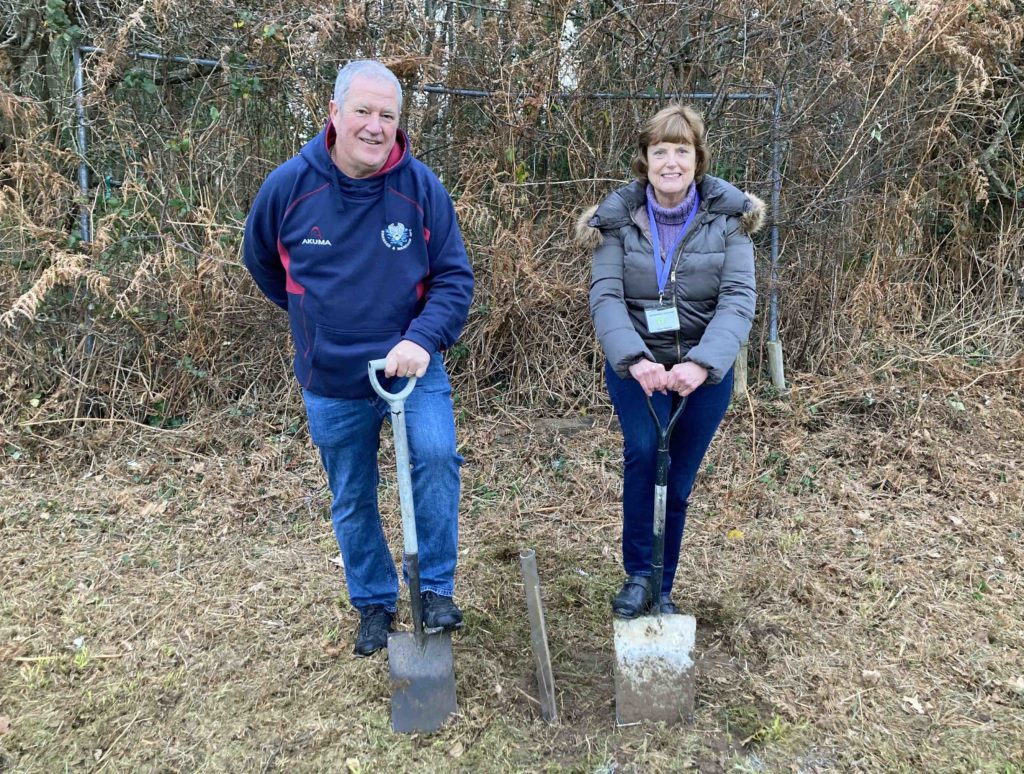 Tree planting at Swanage and Wareham Rugby Club