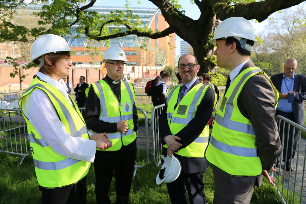 Archbishop of Canterbury meets the architects at ground breaking ceremony