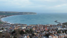 Swanage Bay aerial view