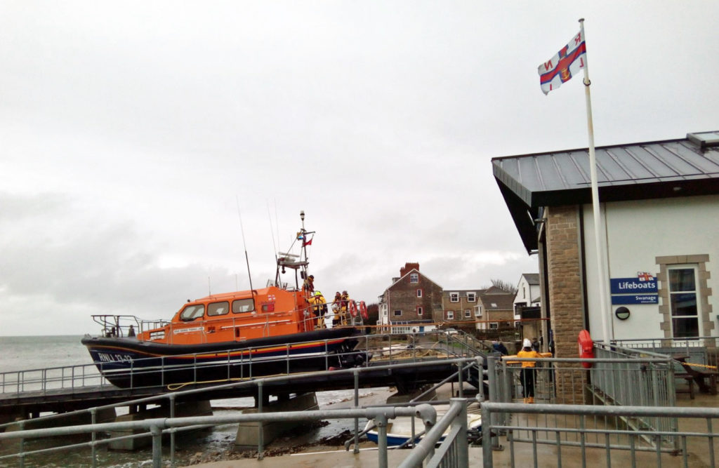 Swanage Lifeboat launches