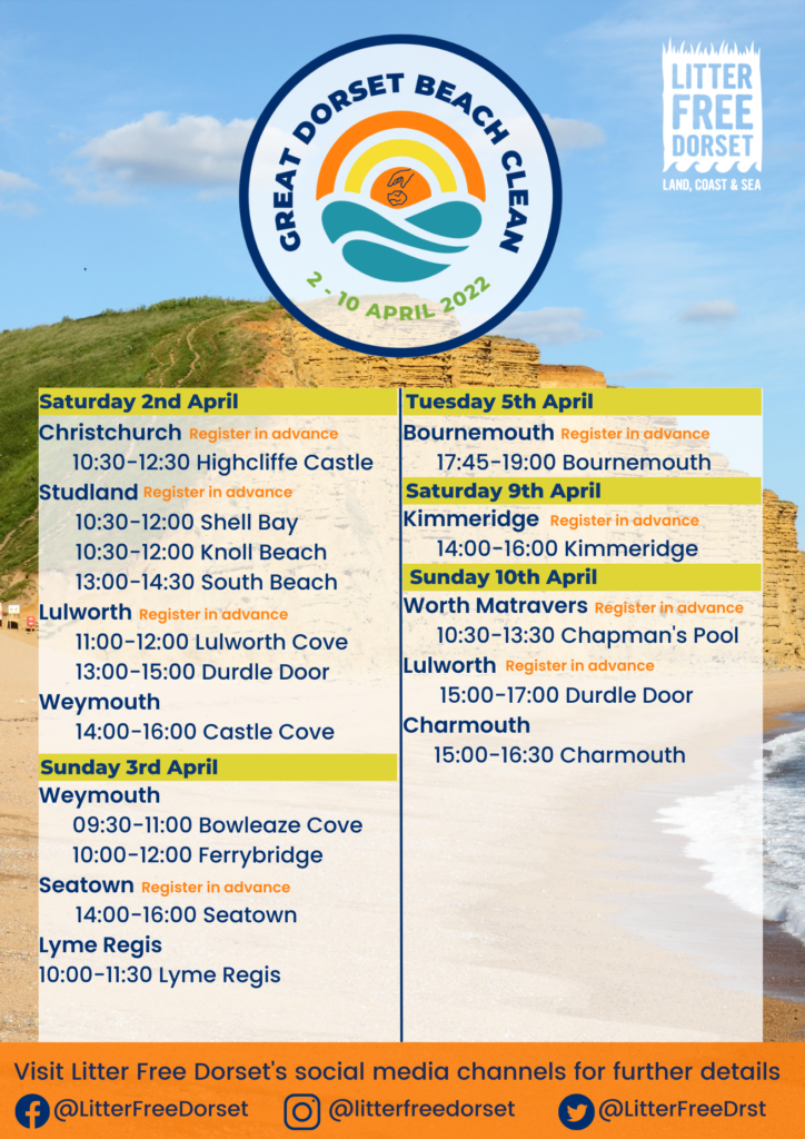 Great Dorset Beach clean poster
